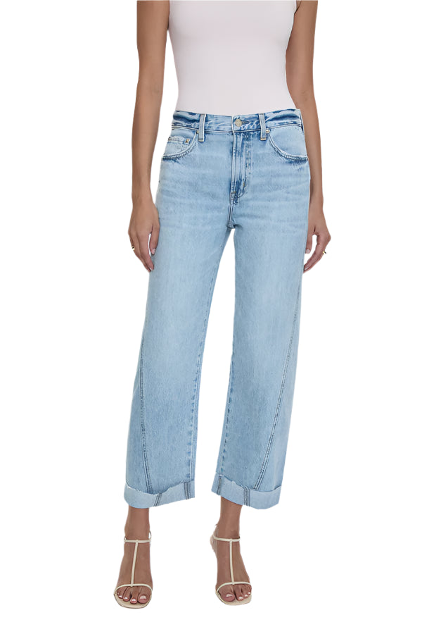 Kacey Mid Rise Cuffed Straight Jean