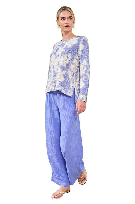 Crewneck Top With Side Slits