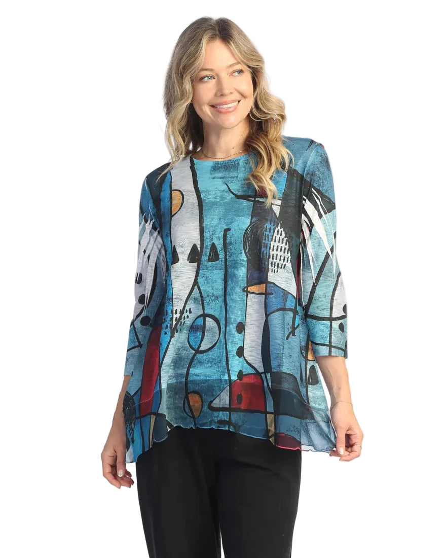 Tunic with Chiffon Contrast - Granada