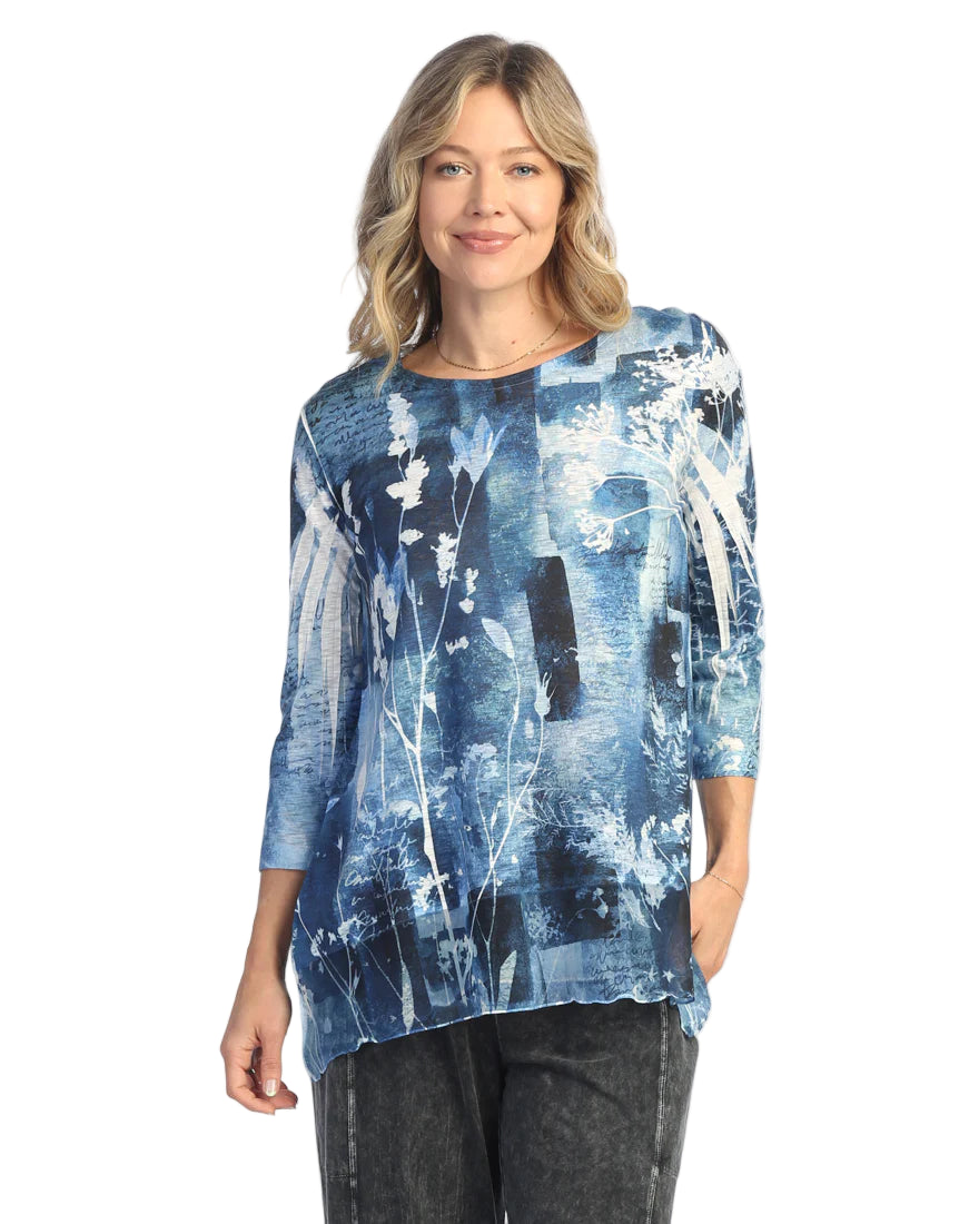 Tunic with Chiffon Contrast - Mariposa