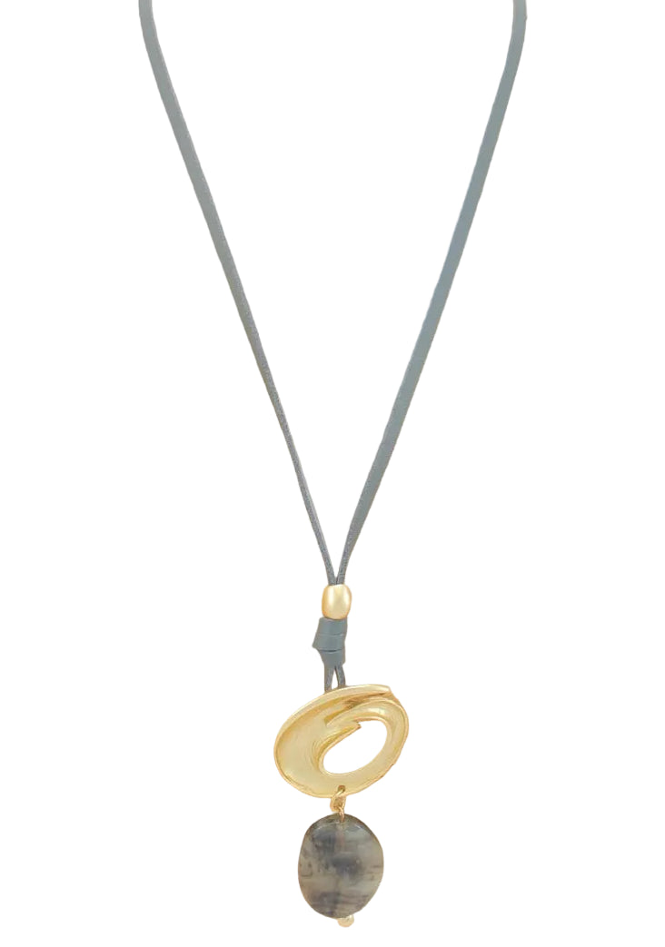 Cord String Necklace with Pendant