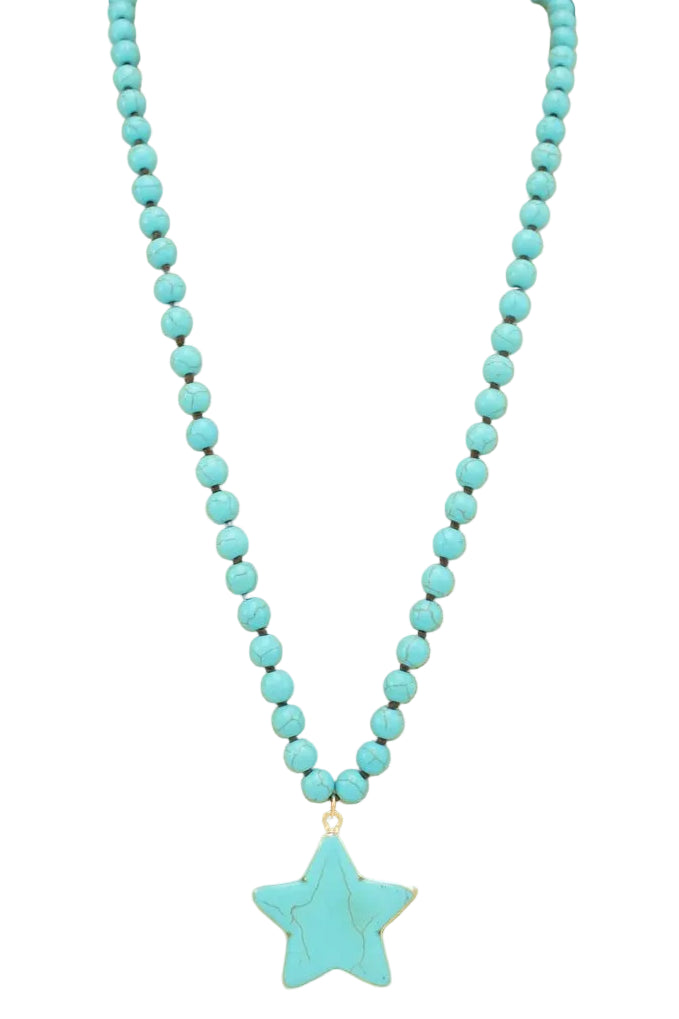 Beaded Necklace with Star Pendant