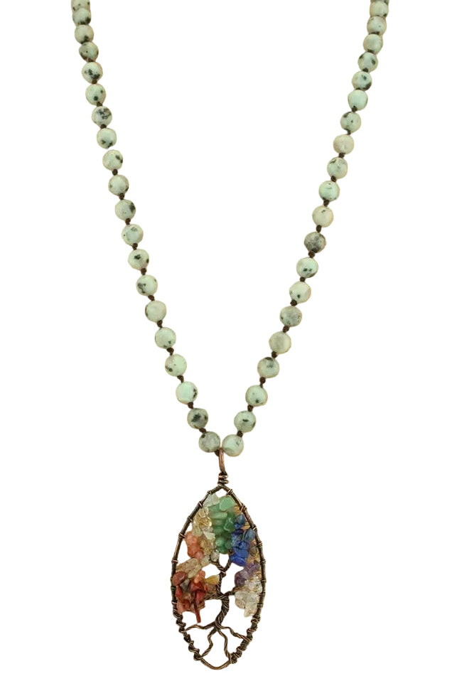 Long Necklace with Pendant - Tree of Life