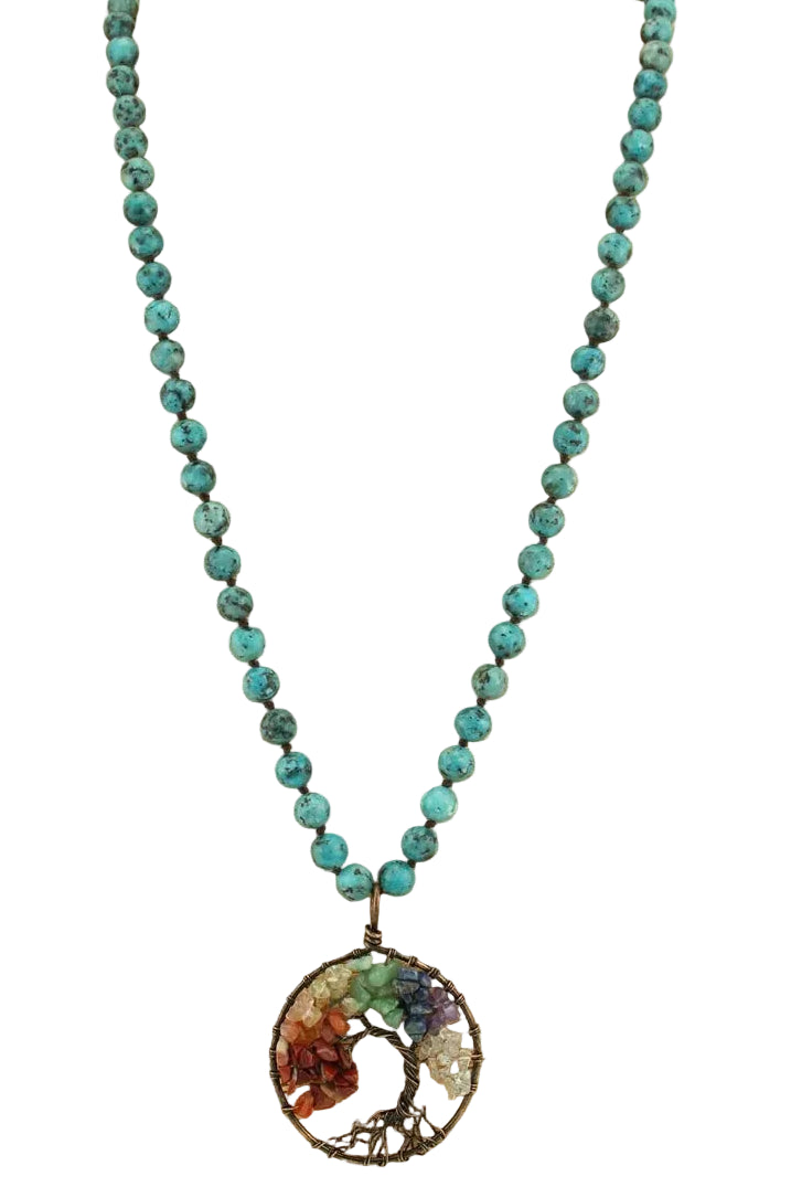 Long Necklace with Pendant - Tree of Life
