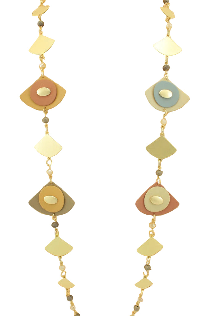 Long Mixed Media Necklace