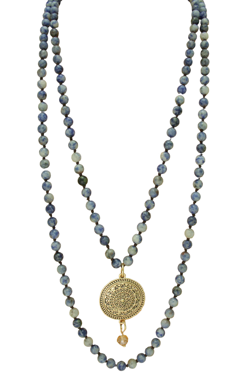 Beaded Necklace Magnetic Clasp with Coin