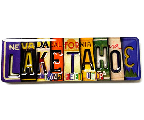 Magnet - License Plate Art Epoxy Lake Tahoe