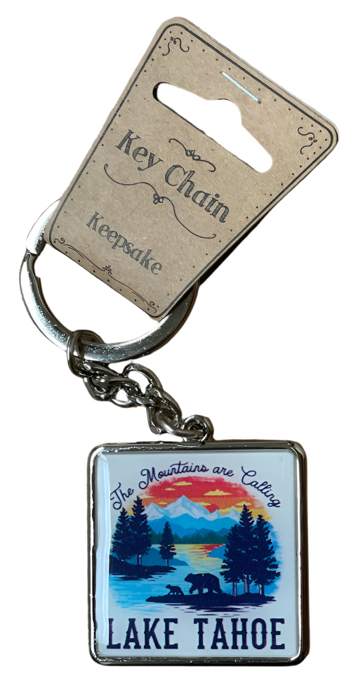 Keychain - Sunset Reflection Lake Tahoe