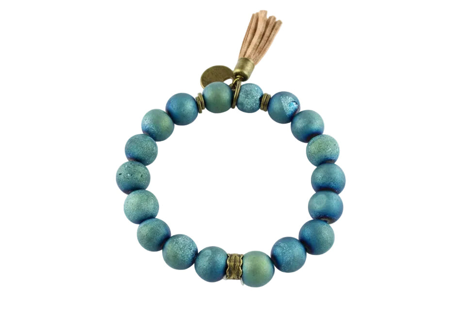 Beaded Bracelet with Tassel