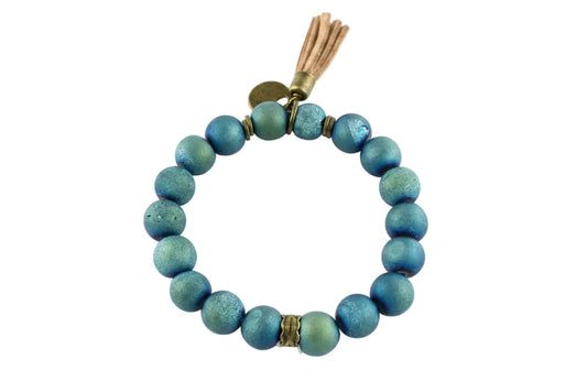 Beaded Bracelet with Tassel