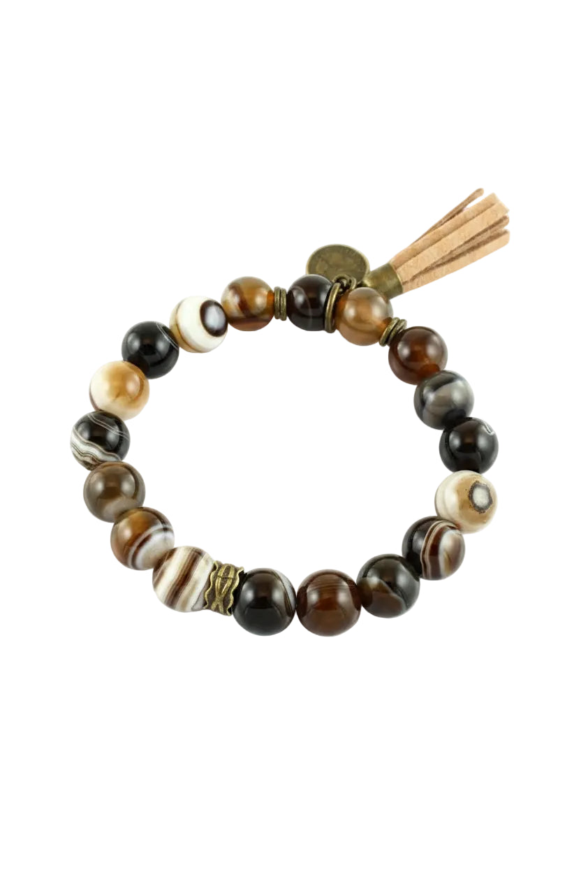Beaded Bracelet with Tassel