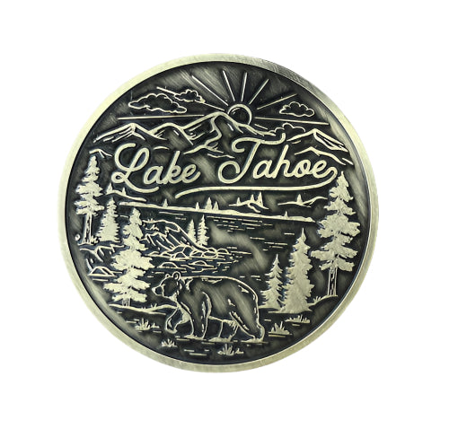 Magnet - Antique Brass Token Lake Tahoe