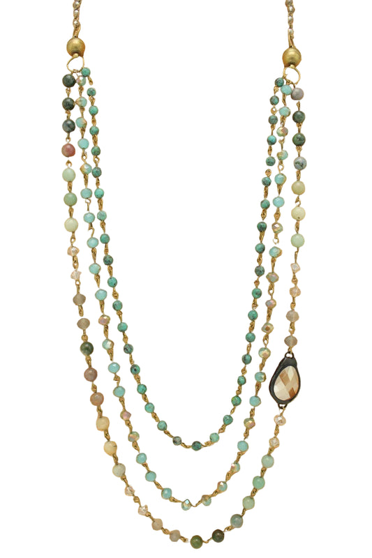 Multistrand Magnetic Beaded Necklace