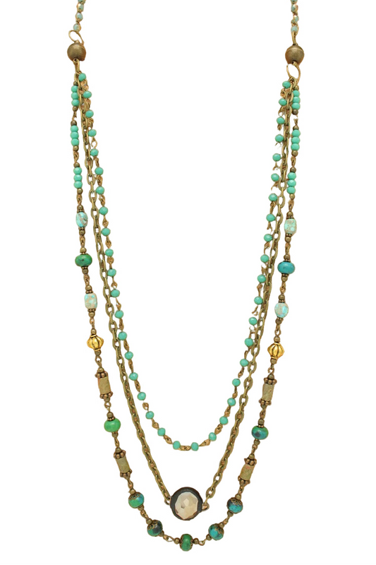 Multistrand Magnetic Beaded Necklace