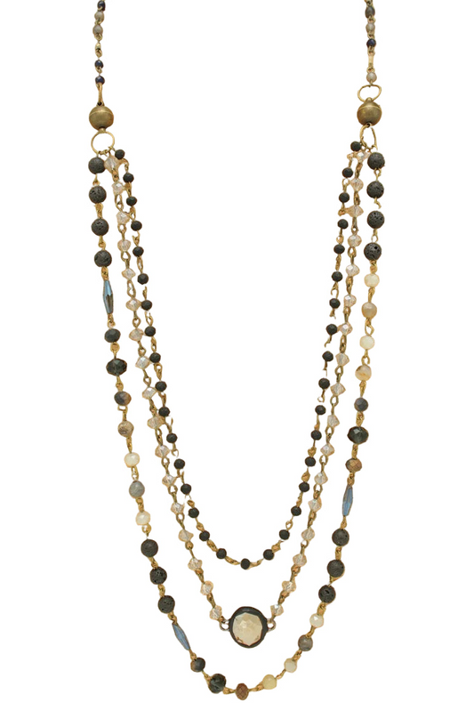 Multistrand Magnetic Beaded Necklace