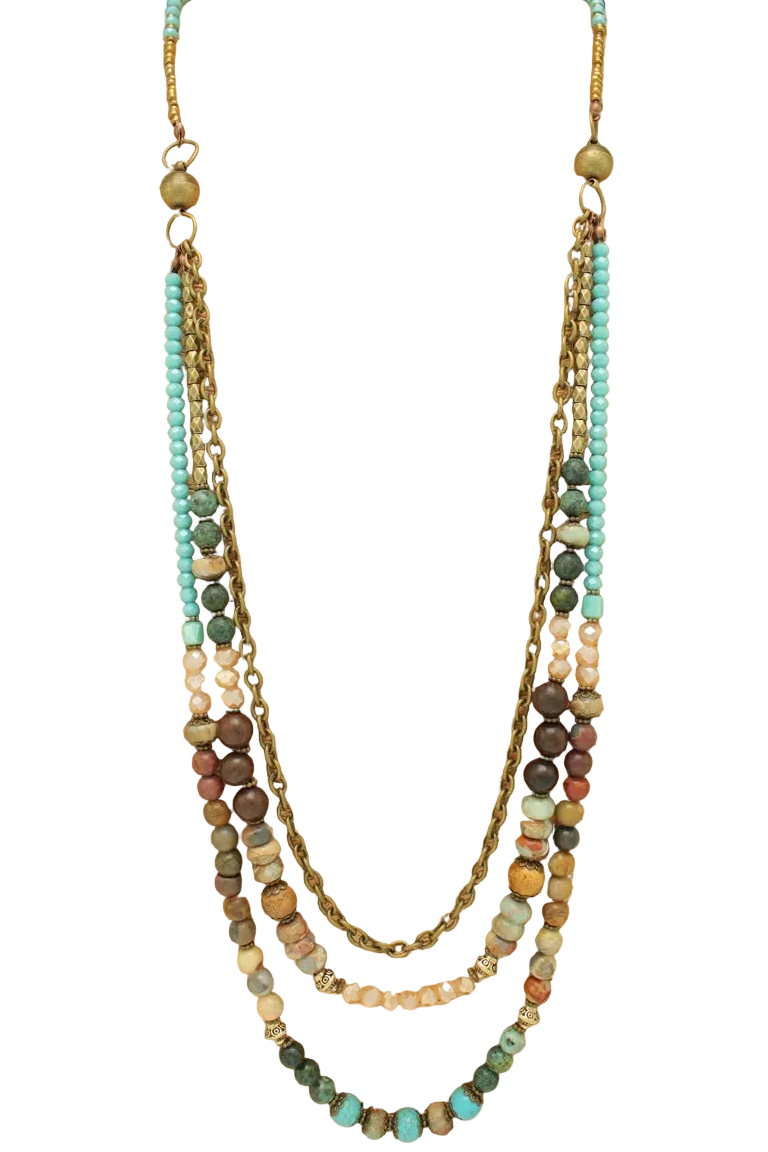 Multistrand Magnetic Beaded Necklace