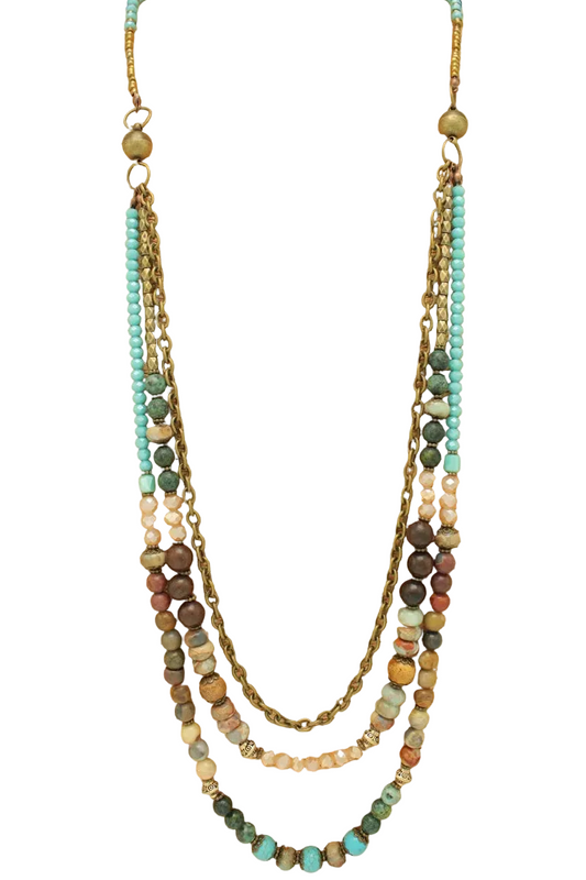 Multistrand Magnetic Beaded Necklace