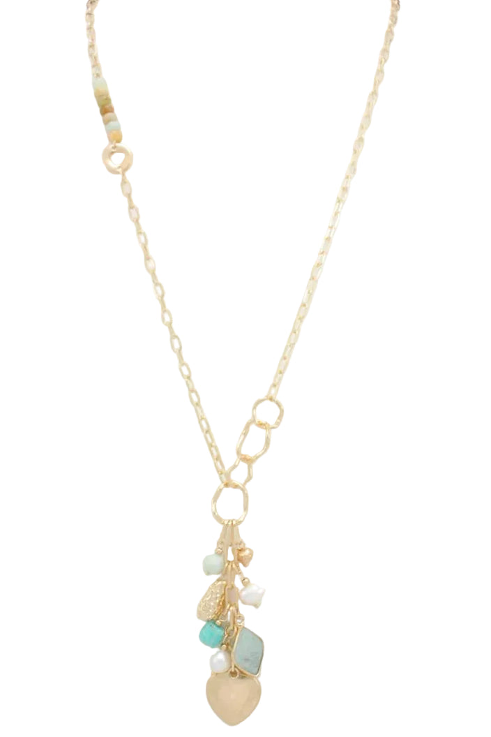 Long Chain Necklace with Charms