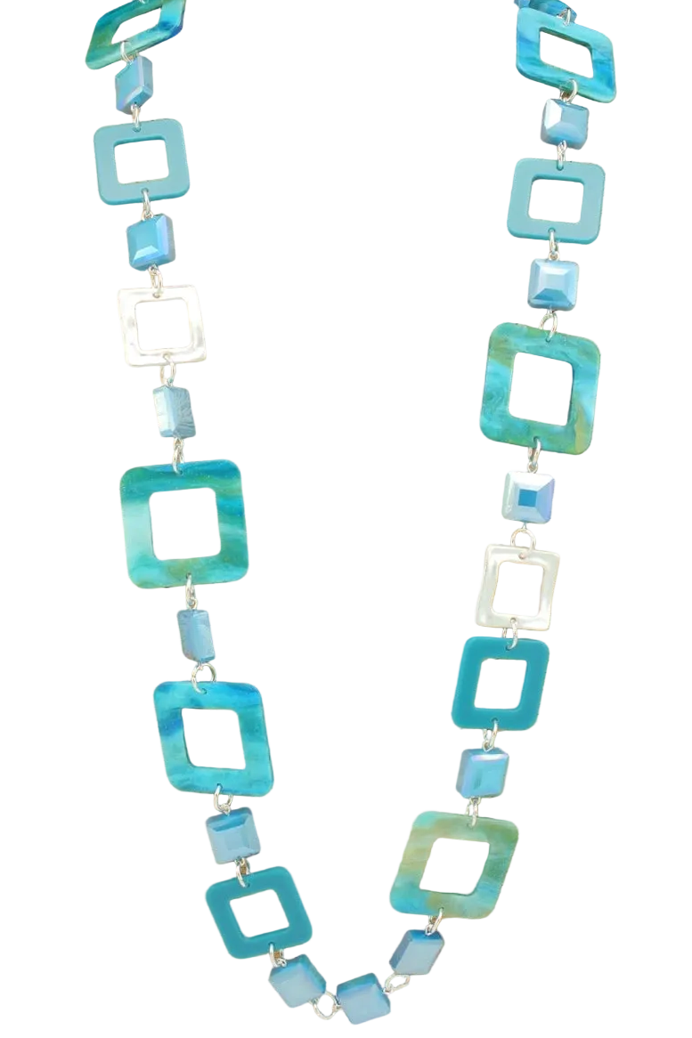 Long Necklace with Squares