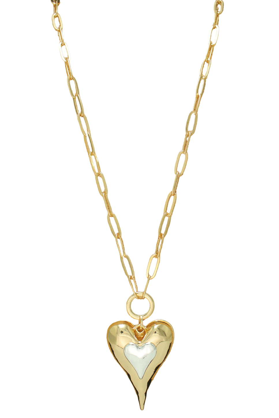 Chain Necklace with Heart Pendant