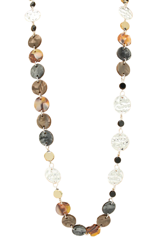 Long Mix Media Necklace