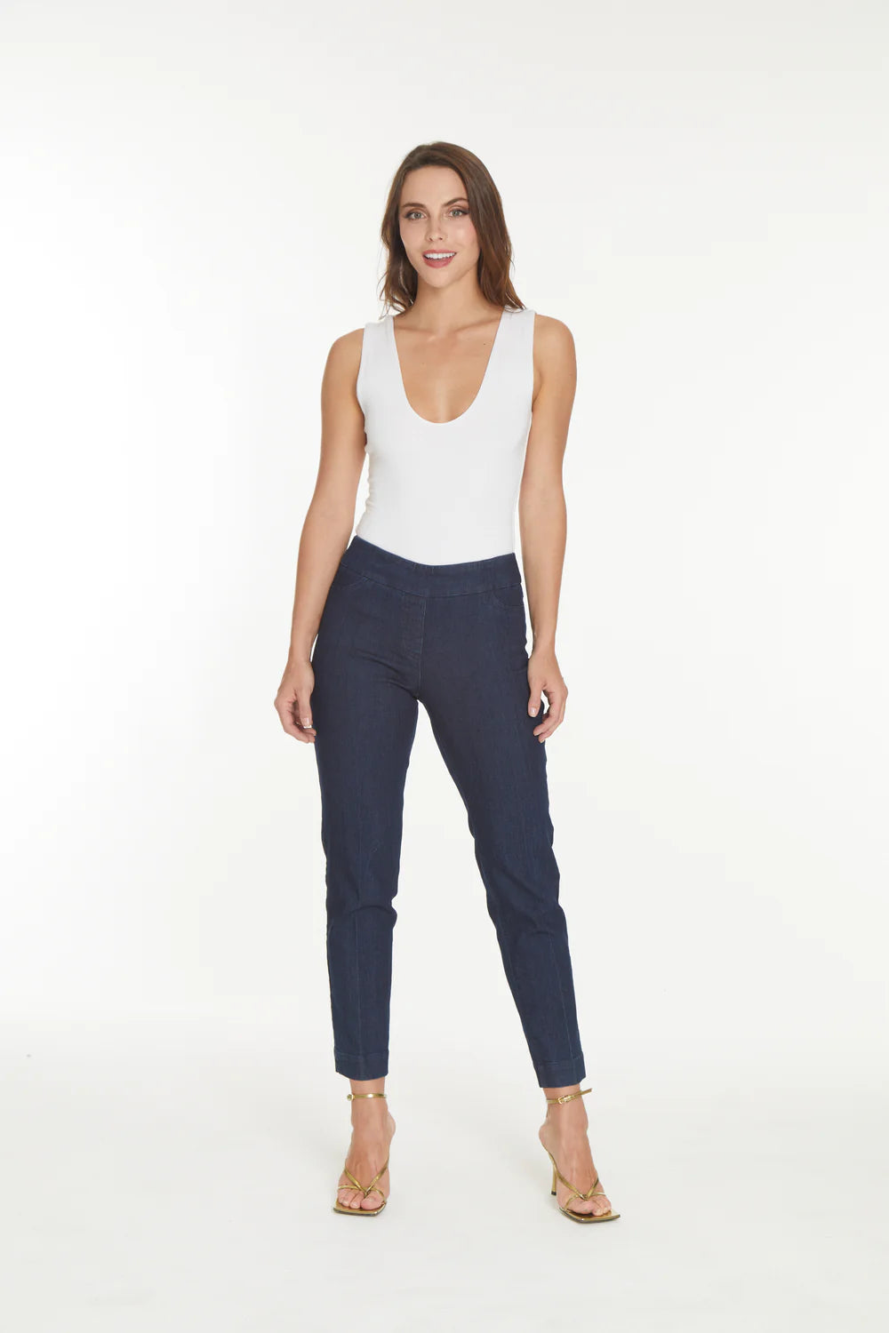 Pull On Ankle Pant with Back Pockets