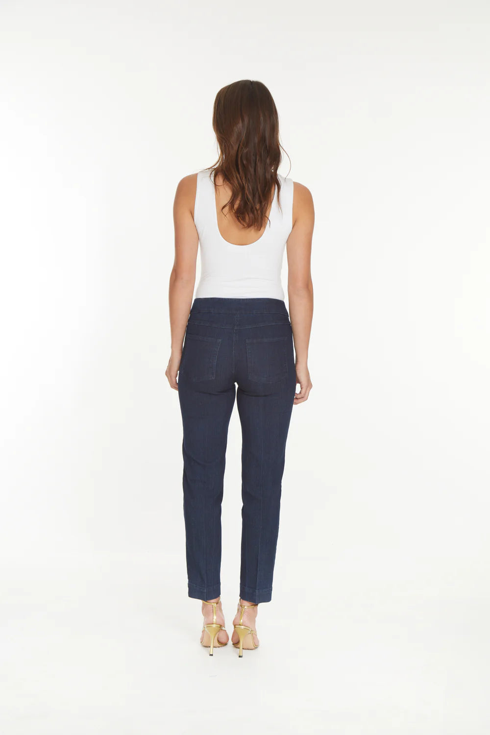 Pull On Ankle Pant with Back Pockets