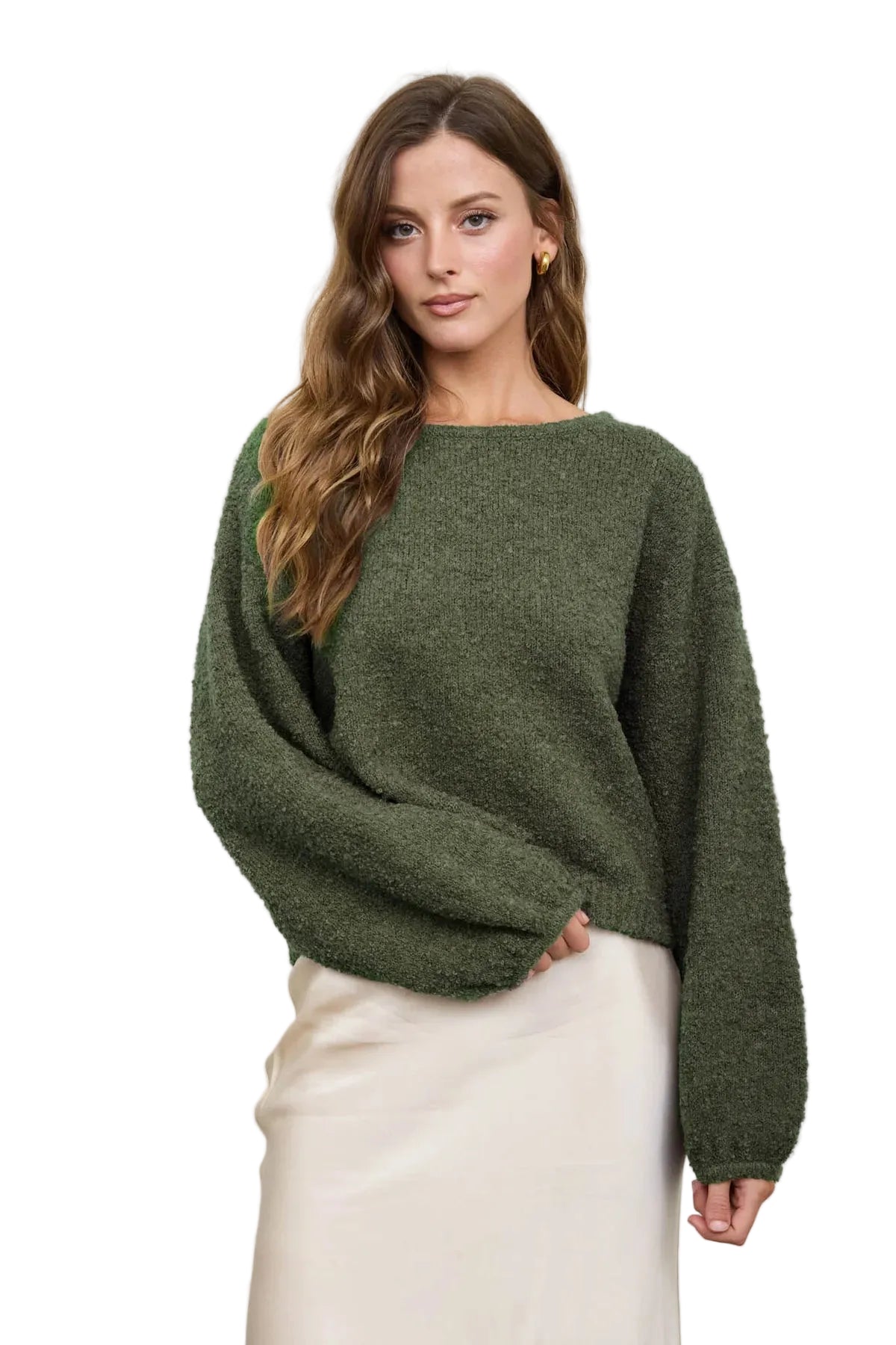 Fuzzy Knit Pullover Sweater