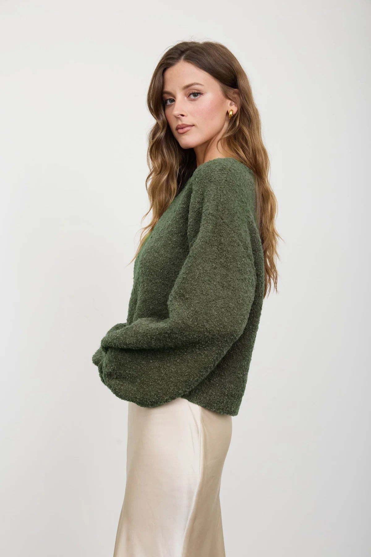 Fuzzy Knit Pullover Sweater