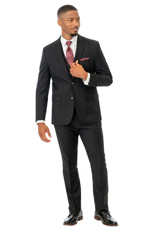 Black Stretch Slim Fit Suit Coat by Couture 1910