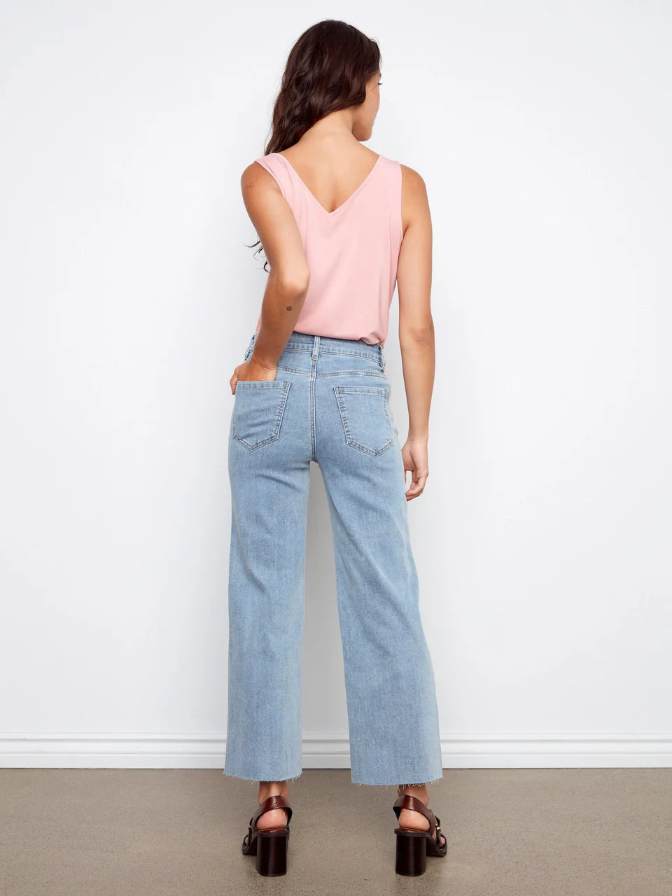 Floral Embroidered Wide Leg Jeans