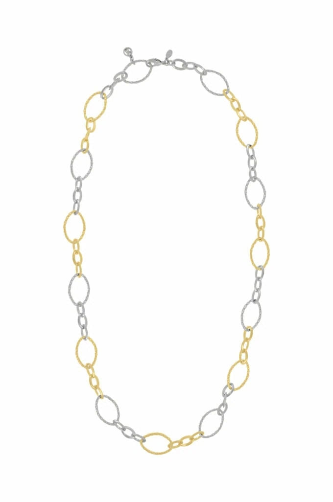 Eva 2 Tone Chain Necklace 28"