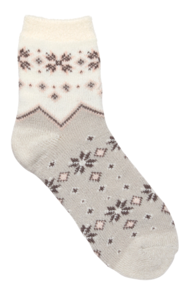 L Aloe Vera Infused Sock, Snowflake