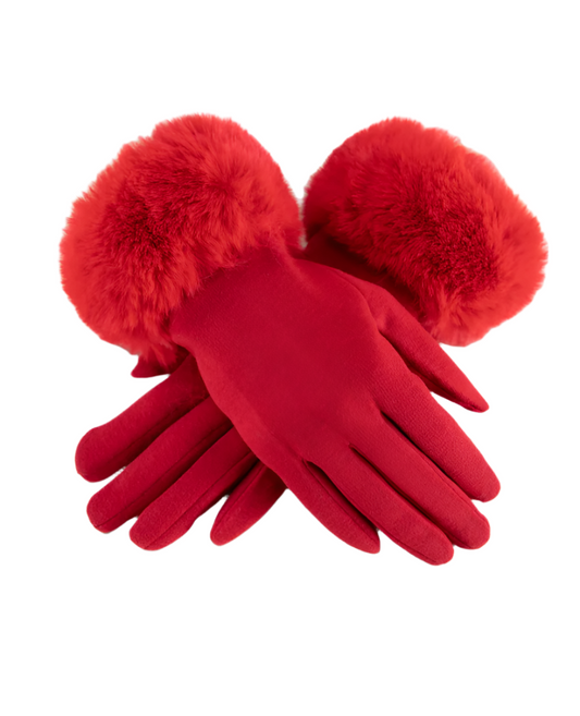 Faux Fur Cuff Gloves