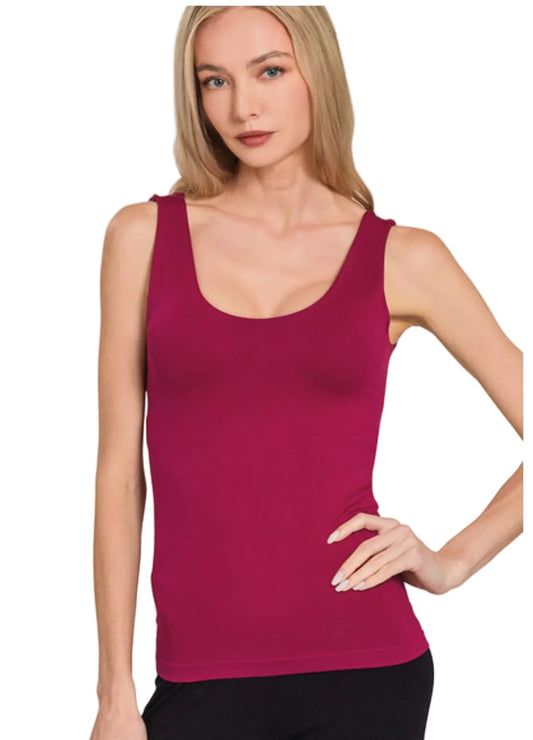 Seamless Tank Top with Built in Bra