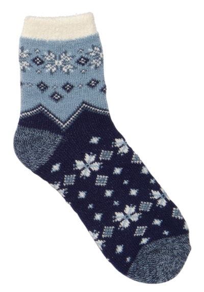 L Aloe Vera Infused Sock, Snowflake