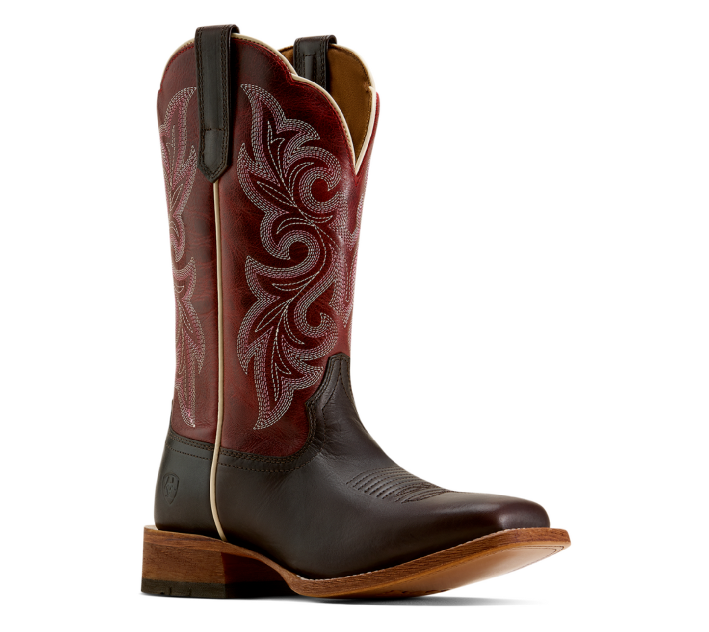 WMS County Lane Wide Square Toe Western Boot
