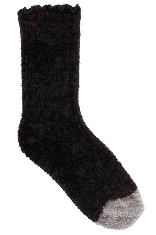 L 2pk Chenille Socks