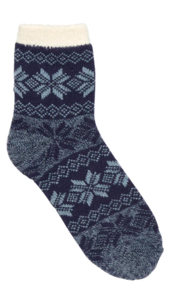 L Aloe Vera Infused Sock, Snowflake