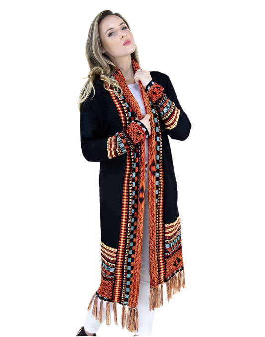 Native Cardigan With Fringe