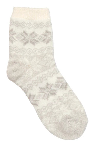 L Aloe Vera Infused Sock, Snowflake