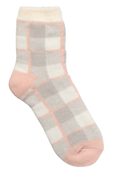 L Aloe Vera Infused Sock, Checkered