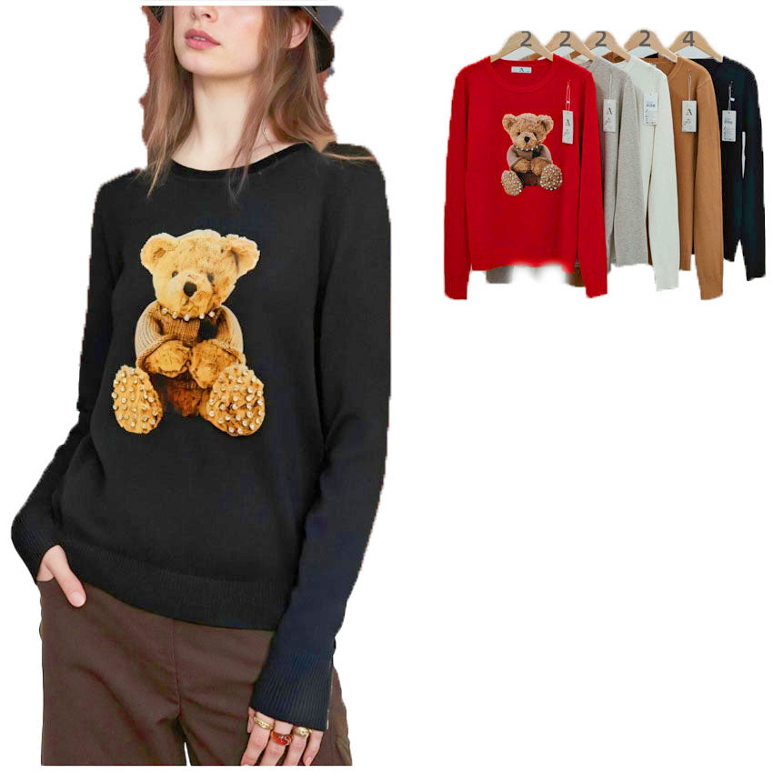 Sweater with Bear and Stones