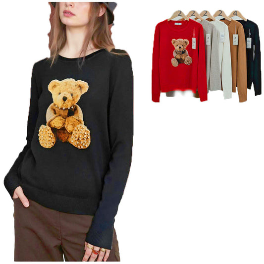 Sweater with Bear and Stones