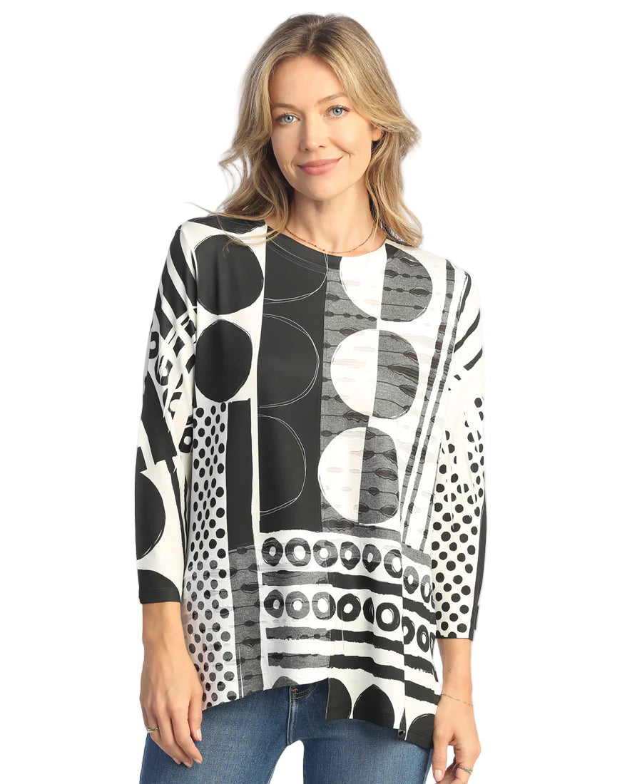Slinky Like Knit Tunic Top - Bebop