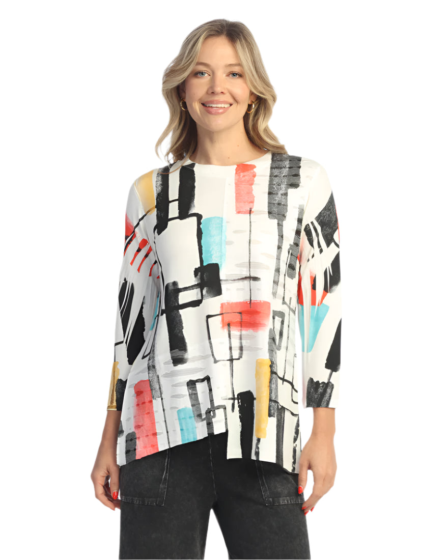 C- Fresco 3/4" Sleeve Tunic Top