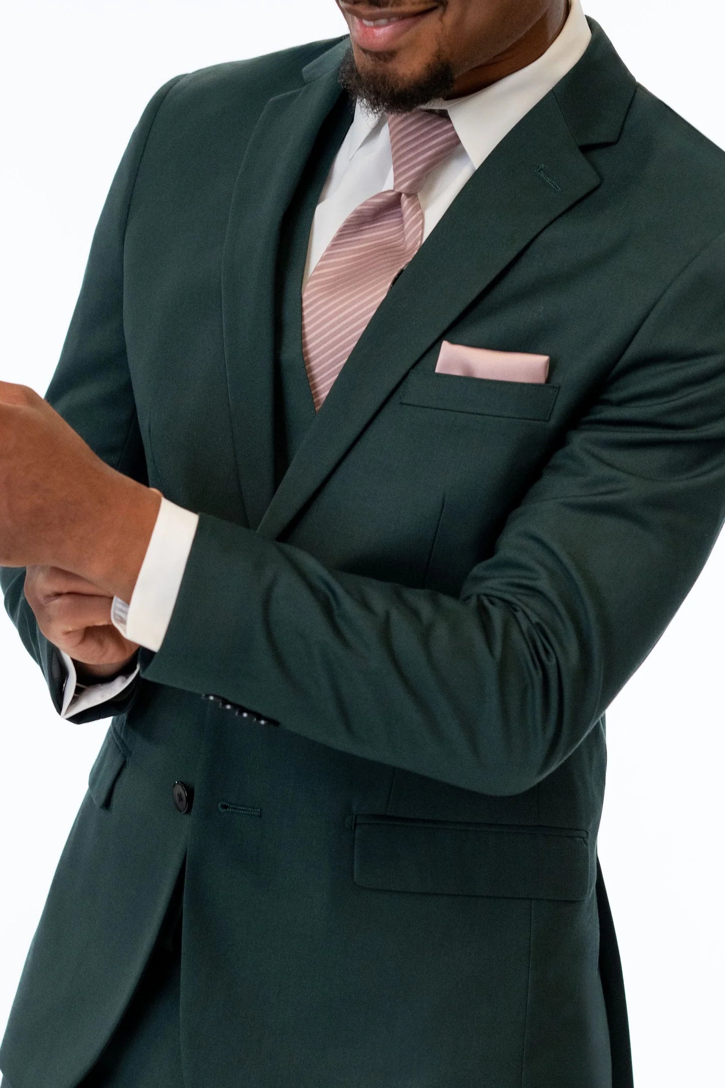 Dark Green Slim Fit Suit Coat by Couture 1910