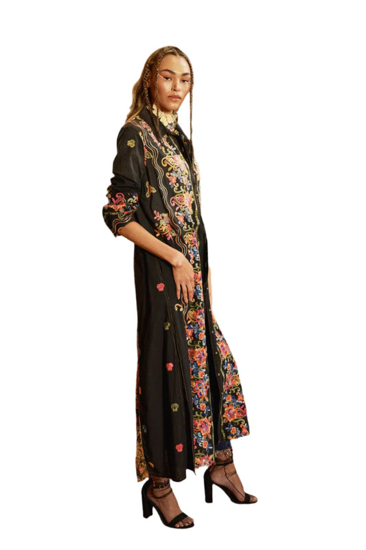 Meadow of Flowers Embroidered Duster