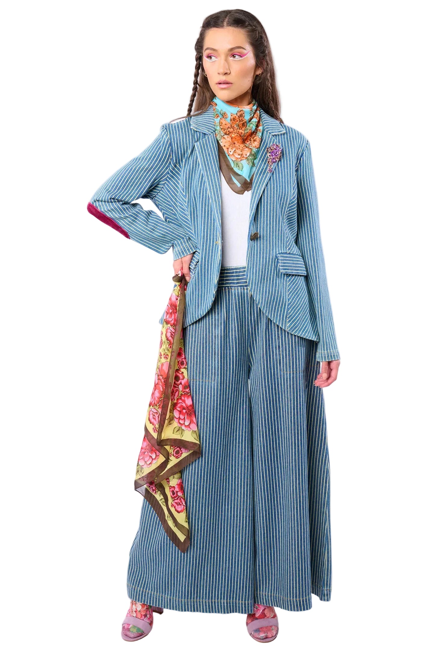 Alaia Stripe Denim Pants