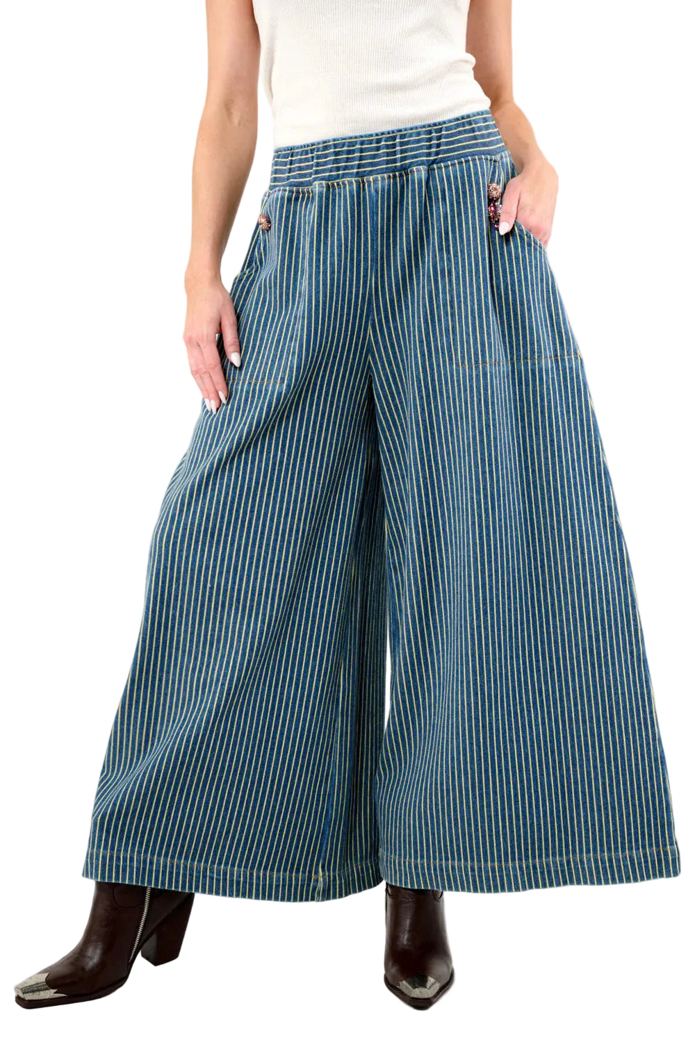 Alaia Stripe Denim Pants